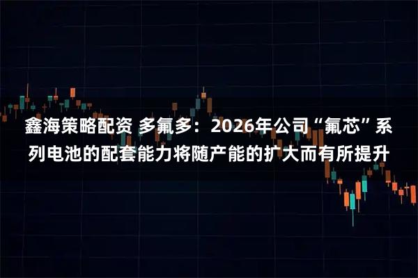 鑫海策略配资 多氟多：2026年公司“氟芯”系列电池的配套能力将随产能的扩大而有所提升
