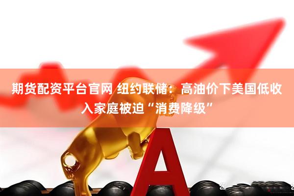 期货配资平台官网 纽约联储：高油价下美国低收入家庭被迫“消费降级”